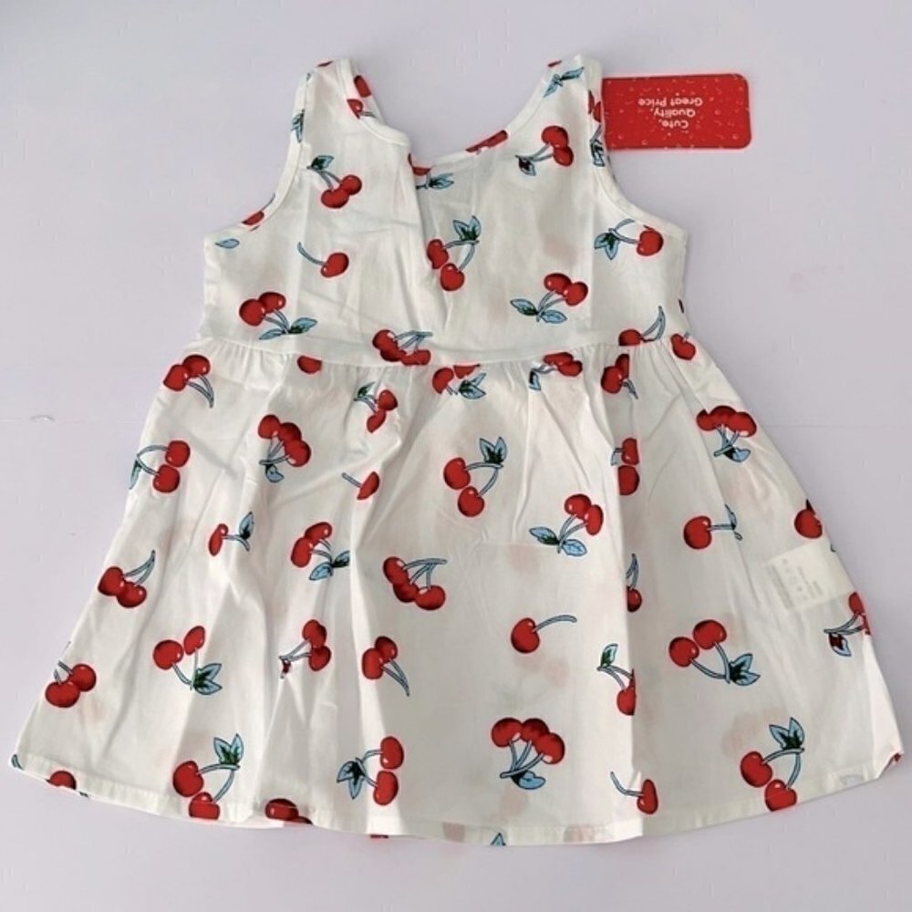 new PatPat Baby Girl Cherry Print Dress - Picture 1 of 4